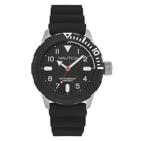 Ur - Nautica - Nad09519g - Analog - Kvarts - Sort Silikone 10 Atm
