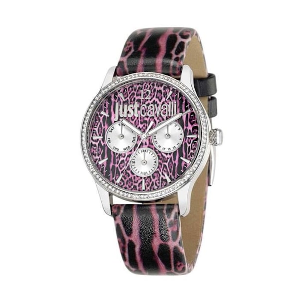 Klocka - Just Cavalli - R7251595501 - Kvarts - Analog - Lila Läder