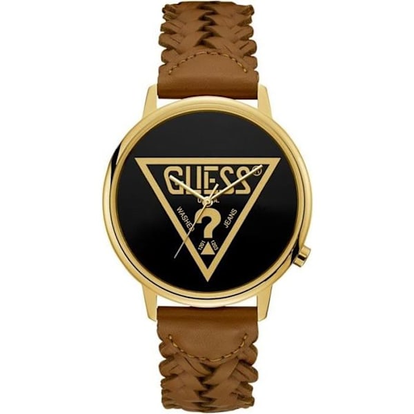 GUESS Originals Kvartsur med 30 mm brun læderrem V1001M3 kastanj