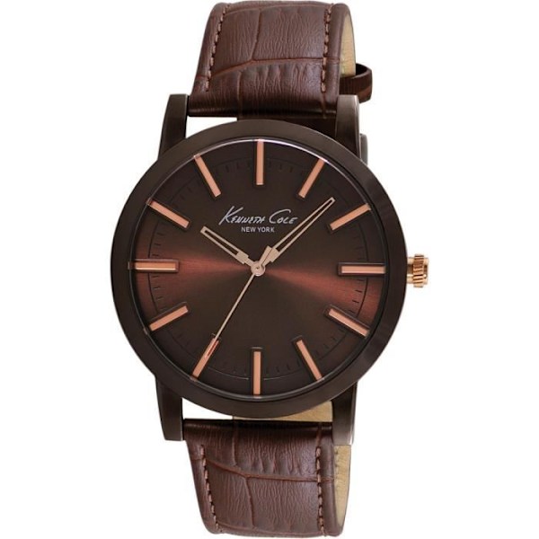 Ur - KENNETH COLE - SLIM IKC8044 - Brun - Læder - Analog Quartz kastanj