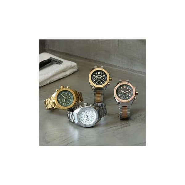 Analogur - Radiant - RA628704 - Kvarts - Dato-Måned - Rustfrit stål - Multifarvet - Chronograf - Grå