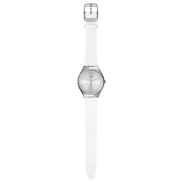 Ur - SWATCH - BRIGHT BLAZE - Hvid Læder - Vandtæthed 3 ATM - Kvartsurværk Vit, Silver