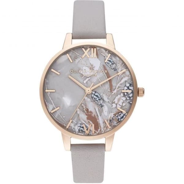 Dameur - Olivia Burton - OB16VM37 - Læder - Rustfrit stål - Kvarts 34 mm