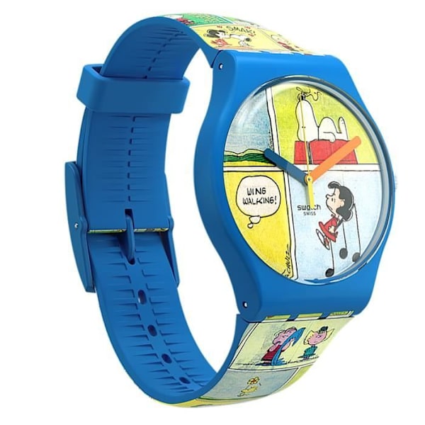 Swatch Smak Collection Snoopy Watch - Miesten - Silikoni / muovi - Sininen Kvartsrörelse