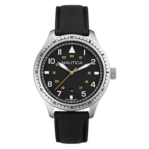 Ur - NAUTICA - A10097G BFD 105 - Kvarts - Analog - Sort Læder - Herre