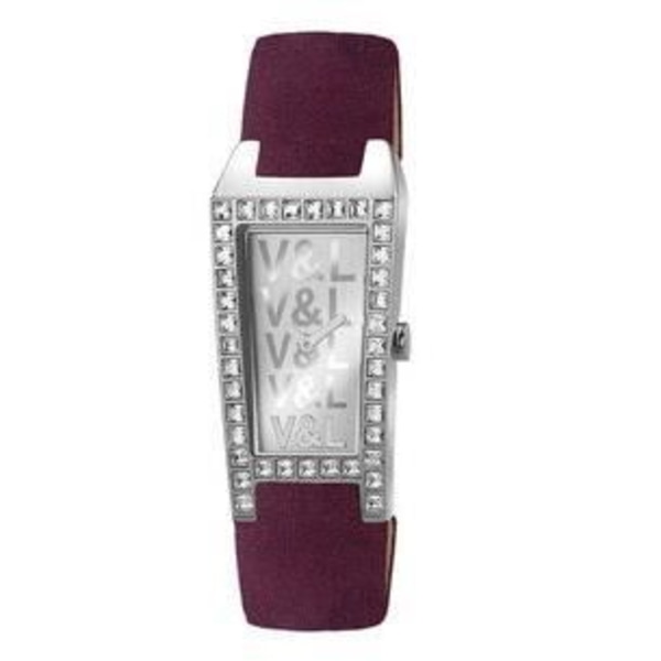 Damklocka - V & L - LONDON CLUB VL065603 - Quartz - Analog - Stålsryck Grå