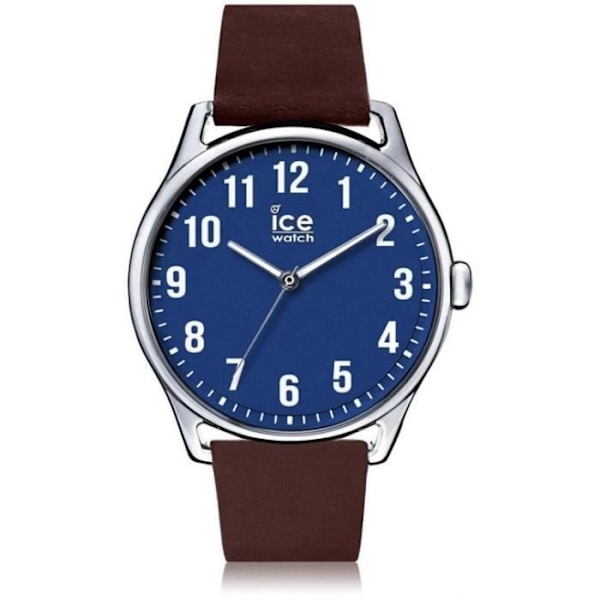 Ice-Watch - ICE time Brown Blue - Ruskea miesten kello nahkarannekkeella - 013048 (suuri)