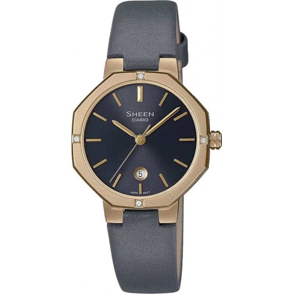 Ur - Casio - SHE-4543GL-8AUER - Kvarts - Analog - Grå læder Grå