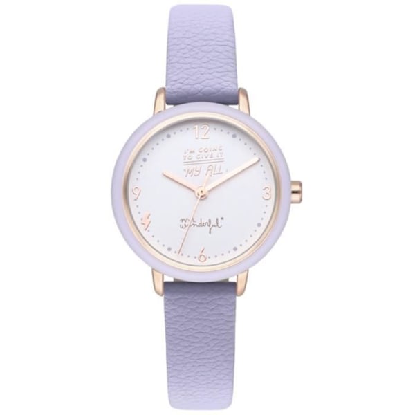 Klocka - MR WONDERFUL - UNDERBARA TID WR25301 - Kvarts - Analog - Lila Lila