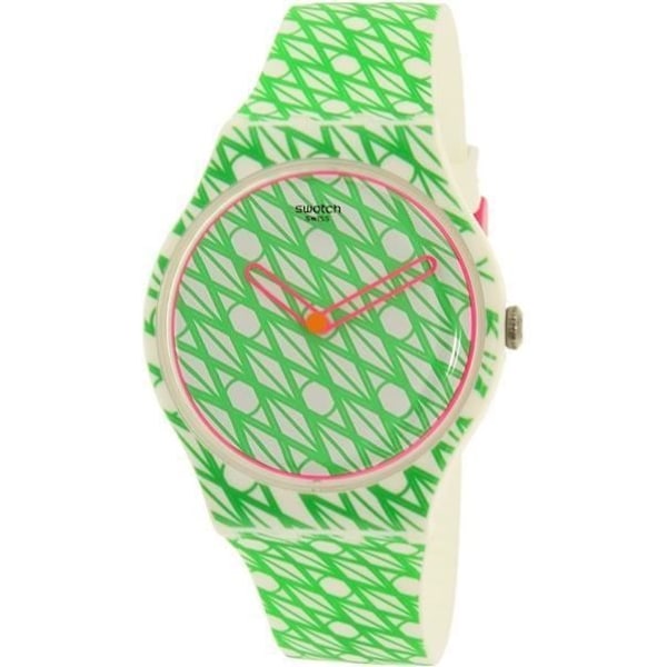 SWATCH DAME'S 41MM SILIKONE REM PLASTKASSE QUARTZ WATCH SUOZ208