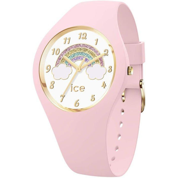 Ur - Ice-Watch - ICE fantasia Rainbow pink - Rosa silicone - Kvarts - Analogisk Pink, guld, flerfarvet