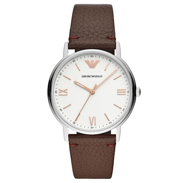 Klocka - EMPORIO ARMANI - AR11173 - Kvarts - Analog - Brunt läder kastanj