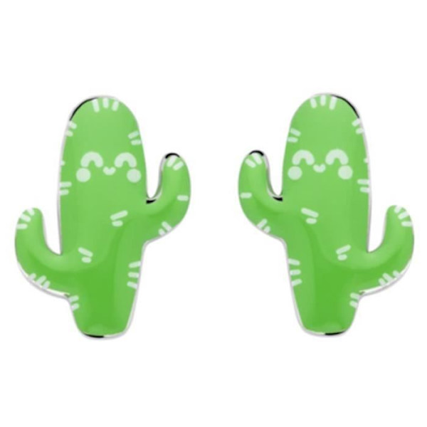 Øreringe - MR WONFUL - JOYAS SMILE ALWAYS WJ10303 - Rustfrit stål - Grøn - Stud/Clips Grön