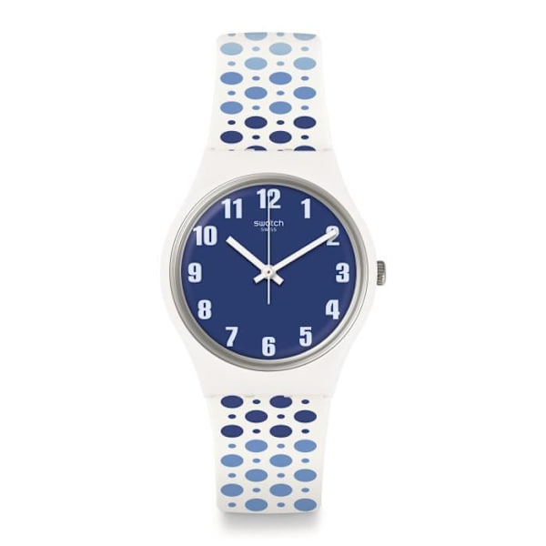 Klocka - Swatch - Paveblue - 34mm - Silikonrem - Quartz Swiss Made Blå vit