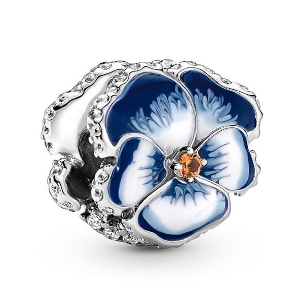 PANDORA Blue Pansy Berlock 790777C02 Blå