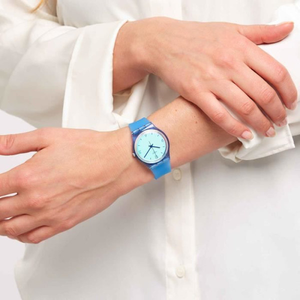 Swatch SWAN OCEAN Originals Gent 34mm Watch - Blå - Silikon - Vattentålig 3 Atm - Kvarts - Analog Blå