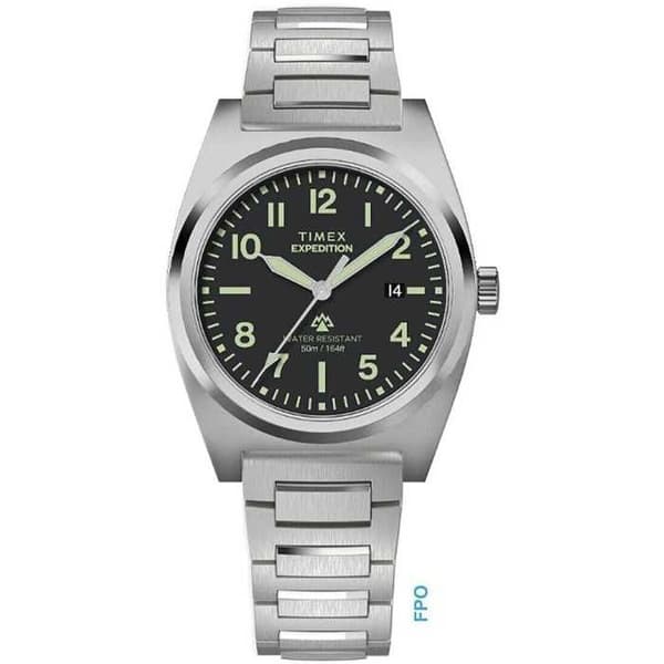 Ur - TIMEX - TW2Y18300 - Rustfrit stål - Kasse 39 mm - Sort urskive Silver