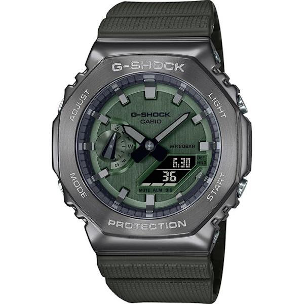 Klocka - Casio - GM-2100B-3AER - Kvarts - Analog - Grönt plastband Grön