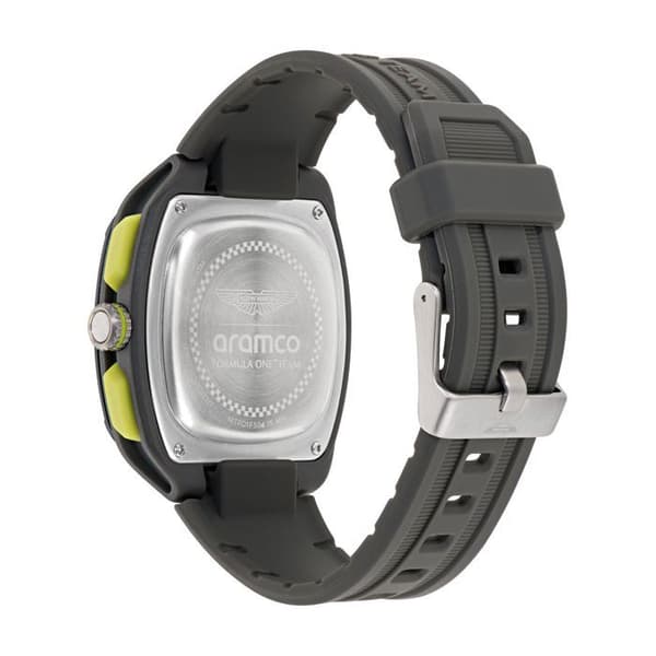 Klocka - ASTON MARTIN - MTFO1F504 - Grå silikon - Gul urtavla - 44 mm Grå