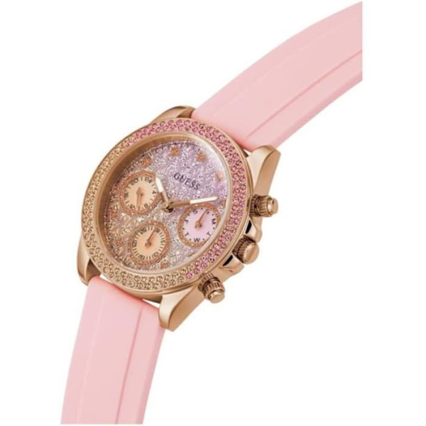 Klocka - Guess - Get in Touch Foundation GW0032L4 - Kvarts - 38 mm - Silikon Rosa Flerfärgad, rosa