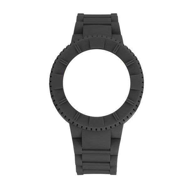 Armbånd - WATX & COLORS - COWA1000 - Silikone - Sort - Kompatibel med Maskine M (43 mm) svart