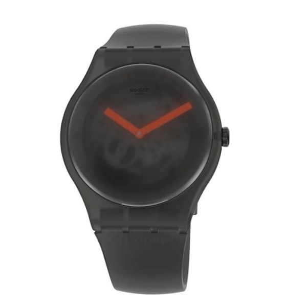 Ur - Swatch - BLACK BLUR 41mm - Quartz - Vandtæt 30m - Silikonerem Svart