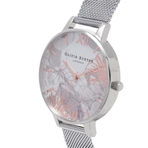 Olivia Burton Abstract Flo Klocka Kvinnor Silver