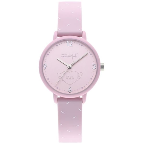 Ur - MR WONDERFUL - HAPPY HOUR WR35101 - Kvarts - Analog - Silikone Rosa Rosa