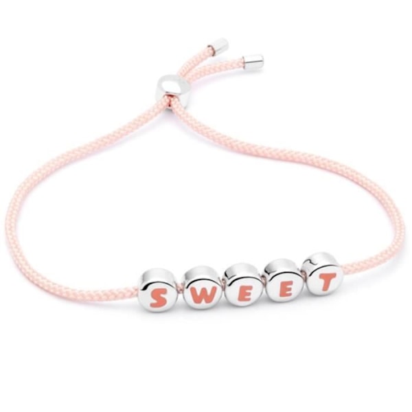 Armbånd - MR WONDERFUL - WJ30005 - Rustfrit stål - Rosa - Sølv Lyserød