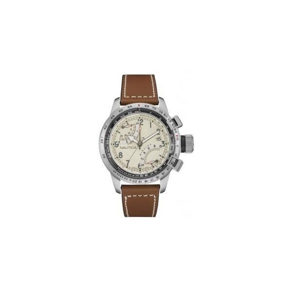 Ur - Nautica - NAI24504G - Kvarts - Analog - Beige Læder Beige