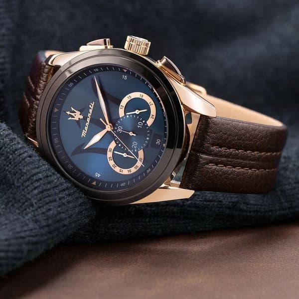 Ur - MASERATI - R8871612024 - Guld - 45 mm - Læremateriale 22 mm Guld