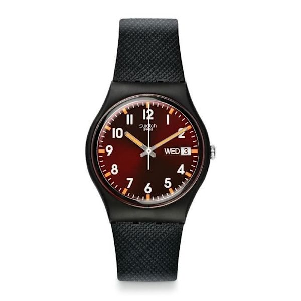 Ur - SWATCH - SIR RED - 34mm - Kvarts - Unisex - Vintage Röd, svart, orange