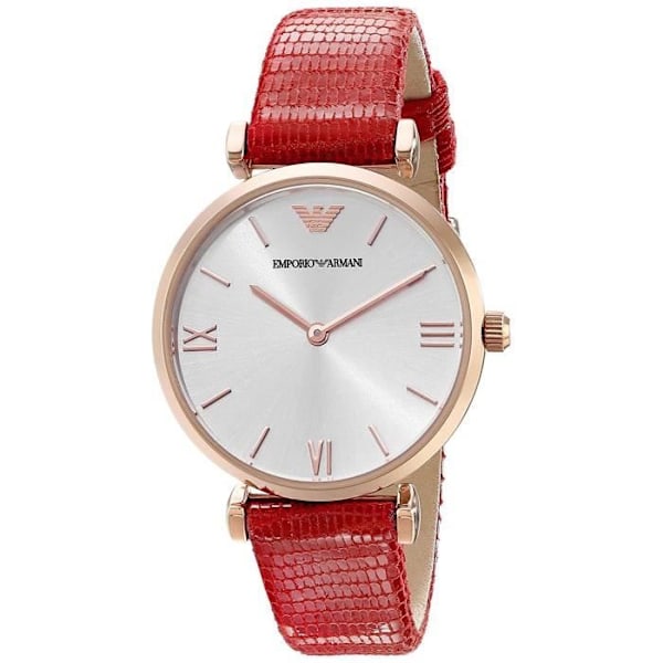 Klocka - EMPORIO ARMANI - AR1876 - Rött läder - Kvarts - Analog Röd