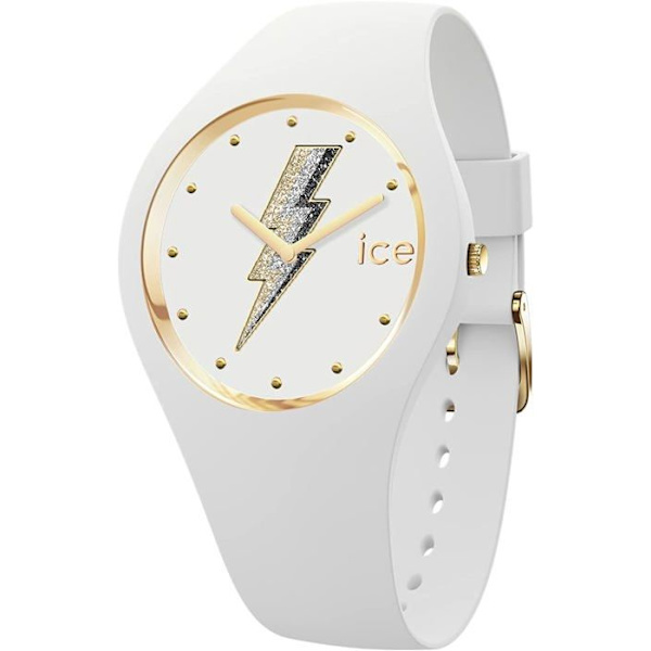 Ur - ICE WATCH - Ice Glam Rock - Hvid silikone - Vandtæthed 10 Atm - Str. S Vit
