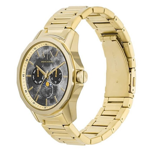 Armani Exchange herreur - AX1737 - Guld rustfrit stål - 44 mm - 5 bar gyllene