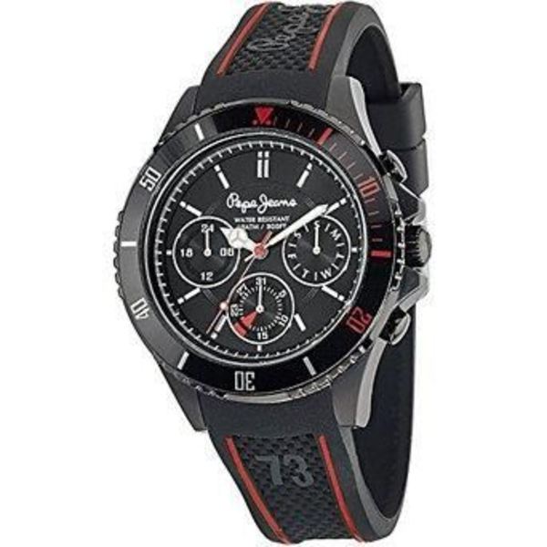 Kello - Pepe Jeans - R2351106002 - Kvartsi - Analoginen - Musta kumihihna Svart