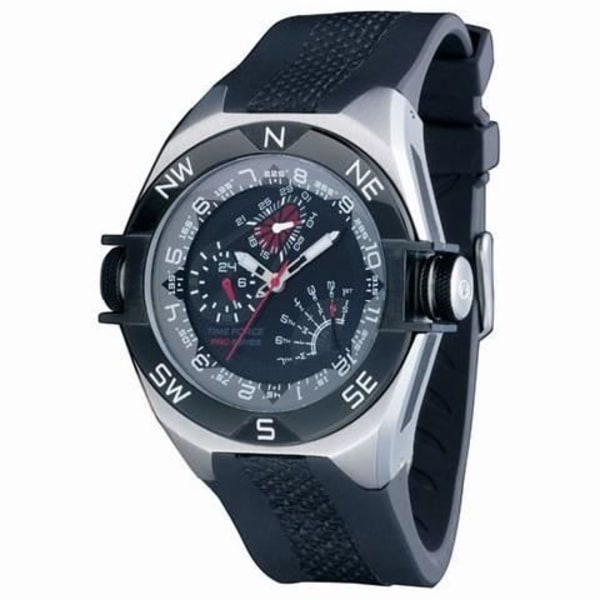 Kello - Time Force - TF3123M01 - Kvartsi - Analoginen - Musta