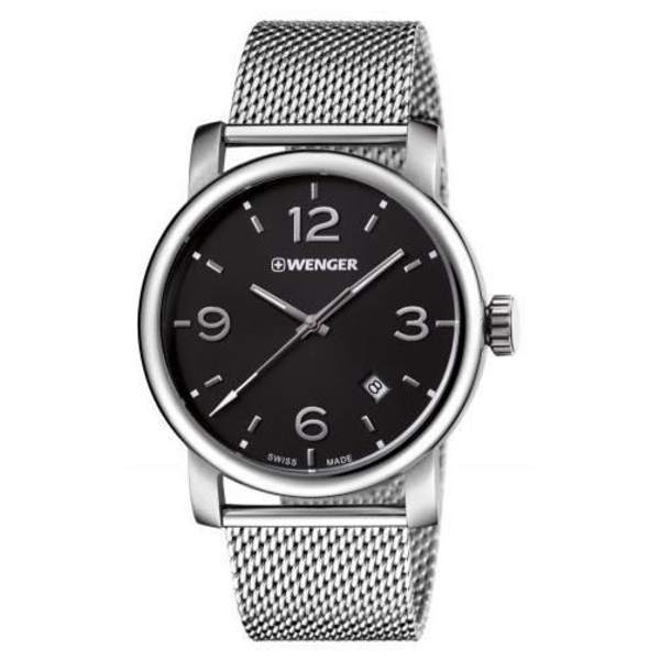 Ur - WENGER - 01.1041.124 - Kvarts - Analog - Sort stål Svart