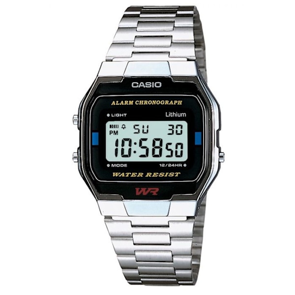 CASIO Quartz Watch A163WA1QES Blandet Silver, Svart