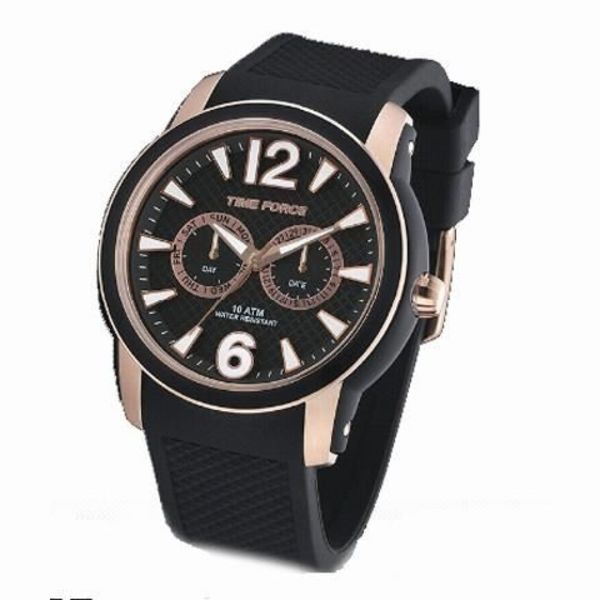Montre - Time Force - TF4182M16 - Quartz - Analogisk - Sort