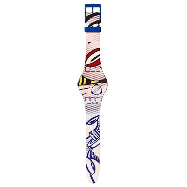 Klocka - SWATCH - Girl Roy Lichtenstein - MoMA Special Edition - 41mm - Quartz - Unisex Blå