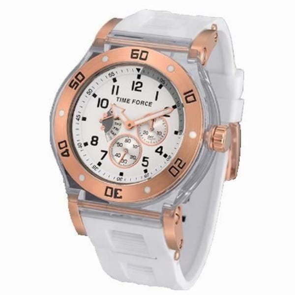 Klocka - Time Force - TF4007M11 - Kvarts - Analog - Vit Resin