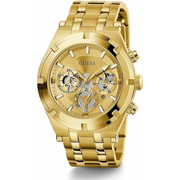 Klocka - Guess - Continental GW0260G4 - Kvarts - Rostfritt stål - 44 mm - Guld Guld