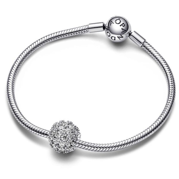 Pandora Round Pavé Charm 792630C01 Grå