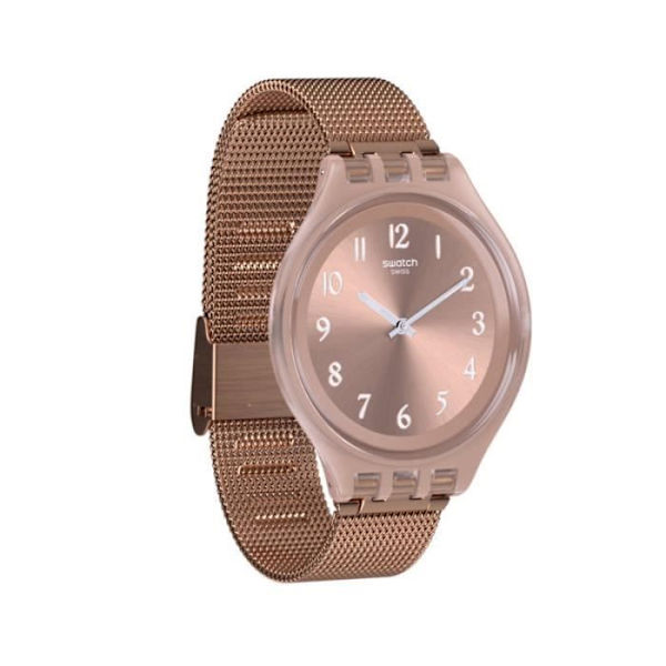 Klocka - Swatch - SVUP100M - Kvarts - Analog - Rosa stål Rosa