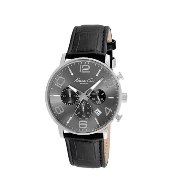 Ur - Kenneth Cole - KC8007 - Kvarts - Læder - Sort