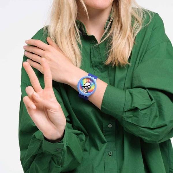 Kello - Swatch - The Originals Bio-reloaded - BioCeramic - 47 mm - Vedenpitävä 3 ATM blå