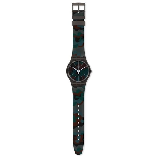 Klocka - SWATCH - CAMOUCITY - 41mm - Analog - Unisex Mimetisk, Svart