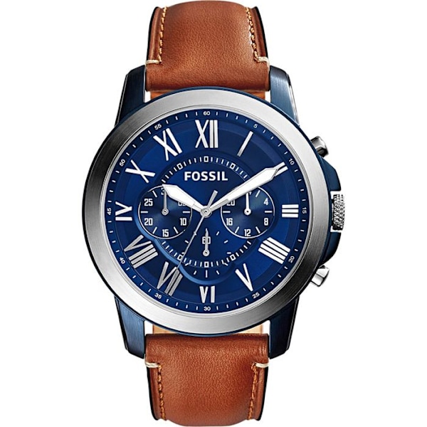 Klocka - FOSSIL - FS5151 - 44MM - Svart läder - Fodral i rostfritt stål Svart