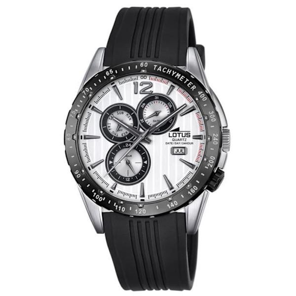 Ur - LOTUS - UL18310-1 - Analog - Kvarts - Sport - Sort PU silver, svart
